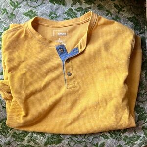 Deep Yellow Sonoma Long Sleeve Henley